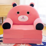 Pliu&scaron;as sulankstomas vaiki&scaron;kos sofos atlo&scaron;as kėdė 2 viename Sulankstoma vaiki&scaron;ka sofa Mielas animacinis filmukas Tinginė sofa vaikams sulankstoma sofa-lova One Size