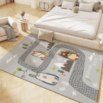Vaikų žaidimų kilimėlis Neslystantis flanelinis kilimas vaikų kambariui Namai Svetainė Miegamasis Virtuvė Kilimėlis Plaunamas ma&scaron;ina grindų kilimėlis 80x120cm-32x47in