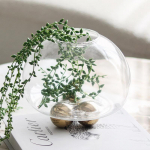 Lengva prabanga Modernus Skaidraus stiklo Kūrybingas Akvariumas Gėlių ornamentai Modelio kambario Pardavimų biuro Stalinis menas Trijų kojų vaza Glass flower device + 3 golden balls M101731