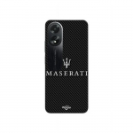 Coque pour Oppo A58 MASERTATI BLANC FOND CARBONNE Maniacase