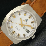 NAUDOTAS FUJI AUTOMATIC 2068 &Scaron;VEICARI&Scaron;KAS VYRI&Scaron;KAS DIENOS IR DATOS BALTOS SPALVOS CIFERBLATO LAIKRODIS a432552-2 R112-a432552