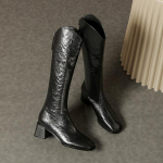 2023 Retro Ruda Mink&scaron;tos Odos Moteri&scaron;ki Batai Auk&scaron;takulniai Kvadratiniu Priekiu size 39, velvet lining juoda