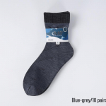Vyri&scaron;kos vidutinio ilgio verslo kasdienės kojinės - Kvėpuojančios, vienspalvės, pavasariui/vasarai, 10 porų 10 pairs, One Size tamsiai mėlyna spalva