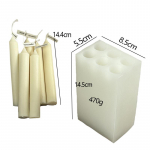 6 skylių ilgo strypo cilindrinė žvakė silikoninė forma DIY kvapnių žvakių gamybos reikmenys kepimo forma rankų darbo va&scaron;ko dovana rankdarbiams namų dekoras