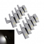 10 vnt Spintelė Spintelė Spinta Drabužių spinta LED vyrių &scaron;viesa Namų virtuvė (&Scaron;alta Balta)