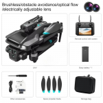 Profesionalus dronas M22 MAX HD 4k dviguba kamera be &scaron;epetėlių kliūčių i&scaron;vengimo sulankstomas mini WIFI FPV RC aerofotografija keturkopteriu vaikams žaislų dovana 4K 1 Battery pilka