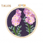 Punch Stitch Kit Gydomasis pynimas Punch Sitching Rinkinys suaugusiems Vaikams &bdquo;Pasidaryk pats&ldquo; Punch Stitch Siuvinėjimo rinkinys su įrankiais Verpalai Lankas pradedantiesiems J