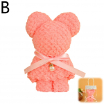 Animacinis Mielas Me&scaron;kiukas Rank&scaron;luostis Kvadratinis Rank&scaron;luostis &Scaron;ventės Gimtadienio Dovana 30x30cm Diena Buitinis Suvenyras Valen X1L2 Pink-1pcs