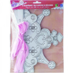 6 diad&egrave;mes de princesse avec rubans &agrave; d&eacute;corer