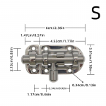60/90/100MM 316 jūrinis nerūdijančio plieno valties durų užraktas, slankiojantis varžtas, tvirtas slydimo vamzdžio varžtas, skirtas jūrinio laivo langui / durims / liukui / spintelei 60*30mm