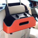 3 viename automobilio sėdynės atlo&scaron;o puodelio laikiklis, daiktadėžė, telefono laikiklis, servetėlių dėžutė su dirželiais, automobilio galinės sėdynės organizatorius automobilio interjerui raudona