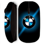 Belaidė pelė - BMW - Juoda ir blizgiai mėlyna - WiFi technologija - Nano USB raktas - Ne&scaron;iojama