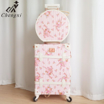 Retro 20'' daugiafunkcis vežimėlis lagaminas su mini kosmetine 24-inch trolley case