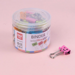 Animacinis besi&scaron;ypsantis veidelis metalinis kregždės uodegos segtukas popieriams organizuoti