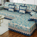 Sofa Cover Full Coverage Quilted Cushion For All Seasons High-end European Style Sofa Slipcover Elegant Furniture Protection 80*180cm