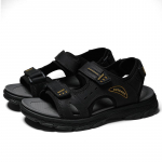 38-46 Vasarinės vyri&scaron;kos kasdienės odinės sandalai su uždaru priekiu Didelio dydžio kvėpuojantys kasdieniai sportbačių sandalai vyrams Vyri&scaron;ki sandalai 39 tamsiai ruda spalva