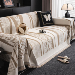 Keturių sezonų universalus namų svetainės sofos užvalkalas, skalbiamas ma&scaron;inoje, sofos pagalvėlė, mink&scaron;tas ir patogus pledas ant sofos 180*260cm chaki