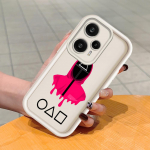 Mink&scaron;tas silikoninis kvadratinių kopėčių spausdinimo ra&scaron;tų telefono korpusas, pilnas dangtis, fotoaparatas, atsparus smūgiams, guminis dėklas, skirtas Xiaomi Redmi Redmi 13C 5G ruda