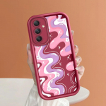 Mink&scaron;tas silikoninis kvadratinių kopėčių spausdinimo ra&scaron;tų telefono korpusas, pilnas dangtis, fotoaparatas, atsparus smūgiams, guminis dėklas, skirtas Samsung Samsung M32 juoda