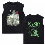 Korn Follow The Leader Rock Grupė Vintažiniai Skalbti Mar&scaron;kinėliai Be Rankovių Vyri&scaron;ka Gotikinė Berankovė Liemenė Medvilniniai Dideli Mar&scaron;kinėliai S