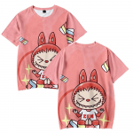 Juokingi animaciniai LABUBU mar&scaron;kinėliai, &scaron;aunūs vyri&scaron;ki mar&scaron;kinėliai su O kaklu, laisvalaikio unisex gatvės stiliaus mados mar&scaron;kinėliai XS