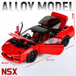Nauja 1:32 &bdquo;Honda NSX&ldquo; lydinio sportinis automobilis, liejamas žaislinis automobilis, metalinis lenktyninių automobilių papuo&scaron;alai Modelio modeliavimo garso ir &scaron;viesos kolekcija, dovana vaikams berniukams juoda