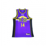 Li Ning Beikong Vyri&scaron;kas Krep&scaron;inio Wang Shaojie Mar&scaron;kinėliai Su Logotipu, Berankoviai, Patogūs, Kvėpuojantys Krep&scaron;inio Mar&scaron;kinėliai, Unisex Vir&scaron;ūnės, Violetiniai AAYS559-1 M