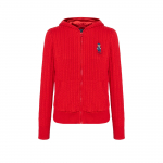 Polo Ralph Lauren džemperis su gobtuvu, megztas pynėmis, su i&scaron;siuvinėtu me&scaron;kučiu, vaiki&scaron;kas megztinis 313951749-001 M