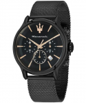 Maserati Epoca Chronograph Nerūdijančio plieno juodas ciferblatas Kvarcinis R8873618013 100M Vyri&scaron;kas laikrodis juoda