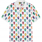 Polo Ralph Lauren Classic Fit Mar&scaron;kinėliai su tinkleliu ir viso pavir&scaron;iaus ra&scaron;tu Vyri&scaron;ki vir&scaron;utiniai drabužiai Balti 710864994-001 L