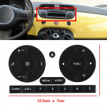 Skirta Fiat 500 2011 2015 Automobilių daugialypės terpės meniu Medijos radijo garso garsumo jungiklio mygtuko taisymo lipduko lipdukas nuo įbrėžimų