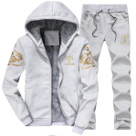Winter Plus Velvet Suit Kasdienis sportinis megztinis Cardigan Dviejų dalių rinkinys M