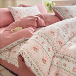 A klasės dvigubo sluoksnio marlės patalynės komplektas: Burbulinis antklodės užvalkalas i&scaron; plautos medvilnės studentų bendrabučiams, 3 arba 4 vienetai. 2.2M Bed Four-Piece Set - Comforter Cover 220*240