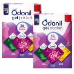 Odonil Gel Ki&scaron;eninis Oro Gaiviklis Su Eteriniais Aliejais, 60g (10g x 6) Ilgai i&scaron;liekantis vonios kambario gaiviklis, kvapų neutralizatorius, 30 dienų apsauga nuo bakterijų
