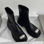 Moteri&scaron;ki mink&scaron;tos odos ankle boots, kvadratiniu pir&scaron;tu, apvaliu vidutiniu kulnu, su užtrauktuku, madingi trumpi batai, rudens žiemos moteri&scaron;ki batai, smėlio spalvos retro batai 35 chaki
