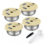 Daugkartinio naudojimo kavos kapsulės BOSCH-s aparatui Tassimo Happy Vivy Nerūdijančio plieno užpildomas kavos aparato filtras 180ML/220ML