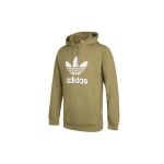 Adidas Originals Trefoil su dideliu logotipu vyri&scaron;kas džemperis su gobtuvu žalias HE4952 XS