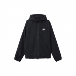 Nike Windrunner Vienspalvis su gobtuvu Užsegamas Užtrauktuku Laisvalaikio Striukė Vyri&scaron;kos Striukės Juoda FB8619-010 S