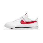 Nike Court Legacy Laisvalaikio Neslystantys Smūgius Sugeriantys Patvarūs Žemi Vaikų Riedlenčių Batai Vaikų Kedai Balti Raudoni DA5381-105 28