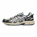 Asics Gel-Venture 6 Nauja sukibimo sistema Patvari Kvėpuojanti At&scaron;okanti Žema vir&scaron;utinė dalis Takų bėgimo batai Vyri&scaron;kas sportbačio modelis Baltas Juodas 1011B550-105 39.5