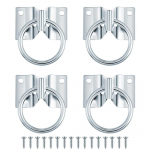 4 vnt. Kryžminis ri&scaron;imo žiedas arkliams Blokinis ri&scaron;imo žiedas Arklidės reikmenys, Sidabrinis