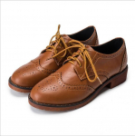 Madingi DIDELI Dydžiai 34-43 Brogue Oksfordo Batai Moteri&scaron;ki Plok&scaron;čiapadžiai Naujas Pavasaris 2025 Madingi Moteri&scaron;ki Batai sapatos femininos sapatilhas zapatos mujer 35 ruda