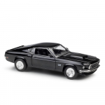 WELLY 1/24 Ford Mustang 1969 Boss 429 Lydinio Sportinio Automobilio Modelis Metalinis Žaislas Lenktyninio Automobilio Modelis Imitacija Vaikams Dovana Dekoracija juoda