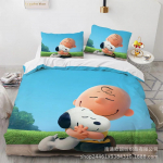 Snoopy mielas spaudinys patalynės komplektai antklodė lovos uždangalas užvalkalas pagalvės užvalkalas 2-3 dalių komplektai vaikams suaugusiems namų dekoras AU Single 140x210cm