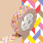 Masking tape multicolore tons chauds - 1,5 cm x 7 m įvairiaspalvis