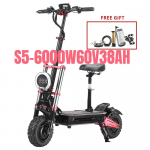 BOYUEDA S5-11 Elektrinis paspirtukas, 6000W variklis, 60V 38AH baterija, 11 padanga, Didžiausias greitis 85km/h, Diskiniai stabdžiai, LCD ekranas S5-6000W60V38AH 3698*
