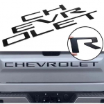 Tailgate ABS erts Letters Fit Suitable for Chevrolet Silverado 3D Raised Strong Adhesive Decals Letters Tailgate Emblems juoda