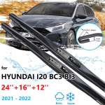 2x For Hyundai i20 BC3 BI3 2022 Front Rear Set Wiper Blades Cutter Brushes Window Cleaning Auto Replacement Parts U J Rear Wiper