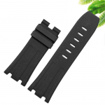 Klasikinė juoda laikrodžio apyrankė, skirta Audemars ir Piguet Royal ąžuolo dirželis AP 15710 26470 Guminis laikrodžio dirželis, sagtis, silikoninė juosta 28 mm 28mm