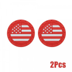 2pcs Universal Car Non-slip Bottle Holder Mat Auto Heat ulation Coaster Car Flag Styling Cup Pad Car Interior Accessories raudona